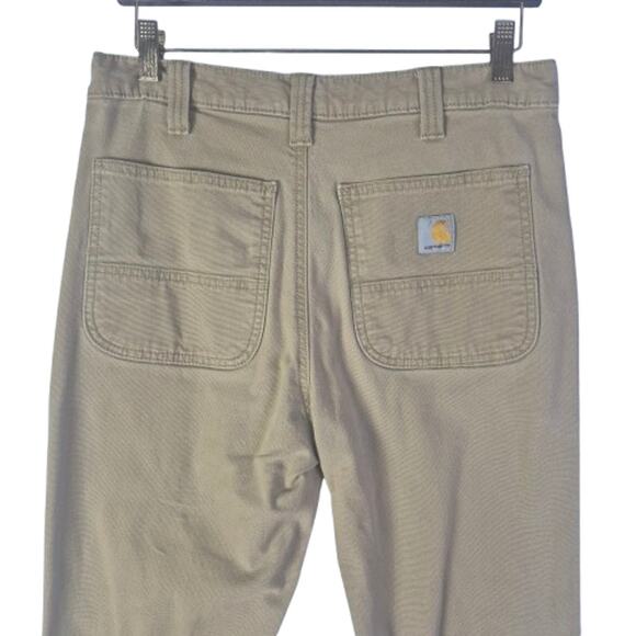 CARRHART Rugged Flex Straight Fit Canvas Dungaree Work Pants Size 32x30 - Picture 5 of 10